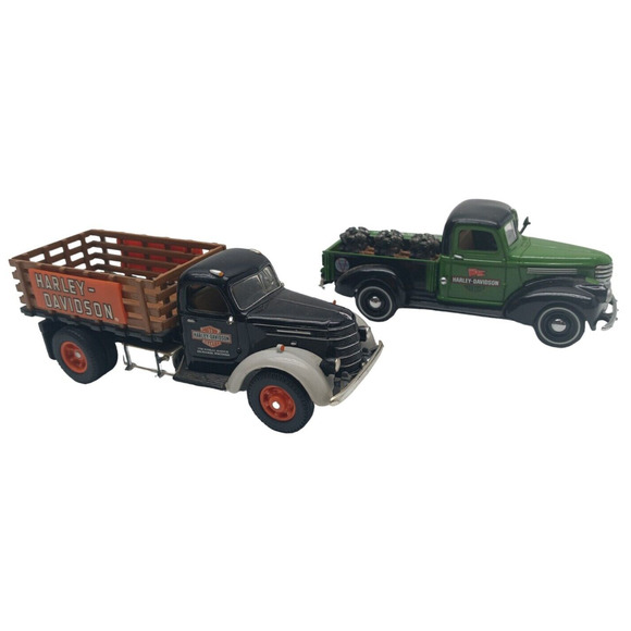 2) Matchbox Harley-Davidson 1937 International & 1941 Chevrolet Pickup + Engines - Picture 3 of 16